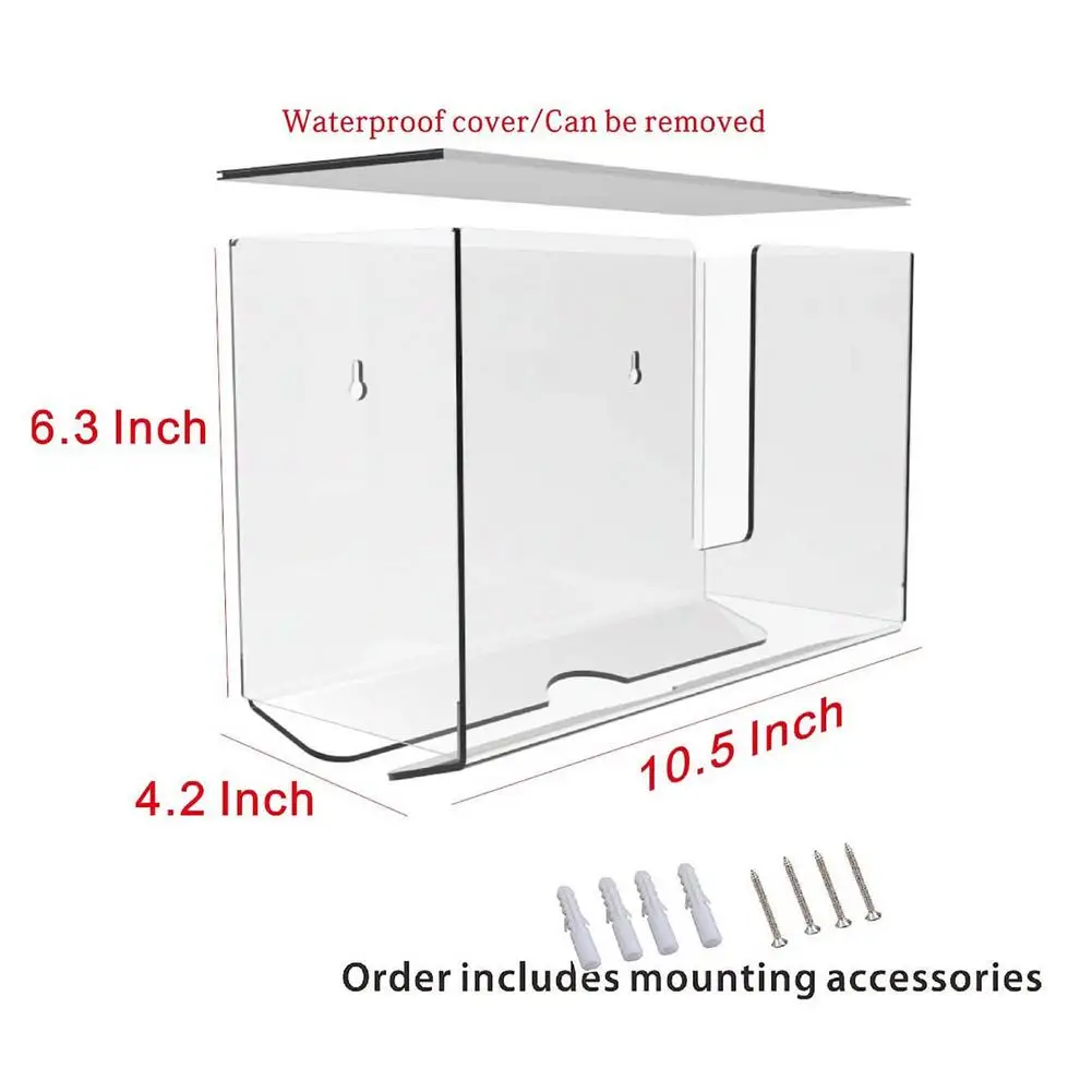 Transparent Kitchen Toilet Paper Holder Storage Rack Roll Paper Holder for Bathroom Rack Tissue Rack Stand Shelf Home Organizer