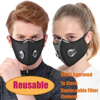 

Valved Non-disposable Reusable Anti-droplet Face Mask PM2.5 Anti-dust Protective Mask