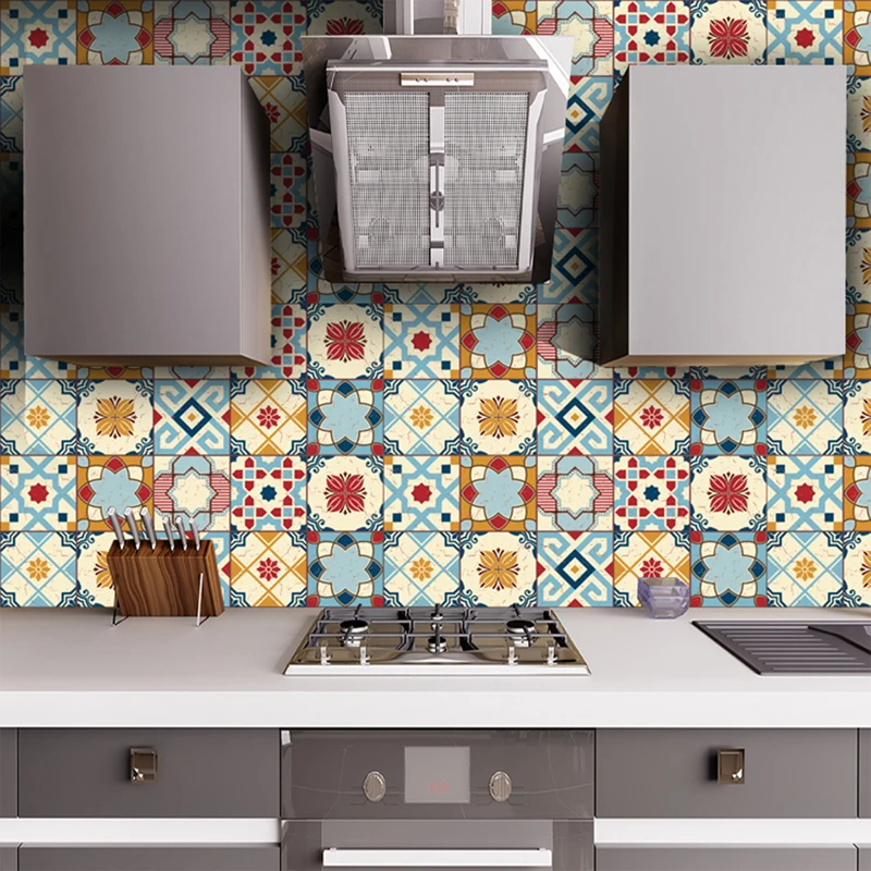 30Pcs PVC Waterproof Self-Adhesive Wall Stickers Moroccan Style Furniture Kitchen Bathroom Floor Decorative Tile Stickers 30Pcs PVC Waterproof Self-Adhesive Wall Stickers Moroccan Style Furniture Kitchen Bathroom Floor Decorative Tile Stickers