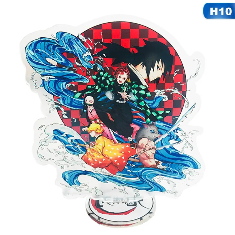 Японское аниме Demon Slayer: Kimetsu No Yaiba Kamado Tanjirou Kamado Nezuko Косплей фигурка на акриловой подставке модель настольная Декор игрушка подарок