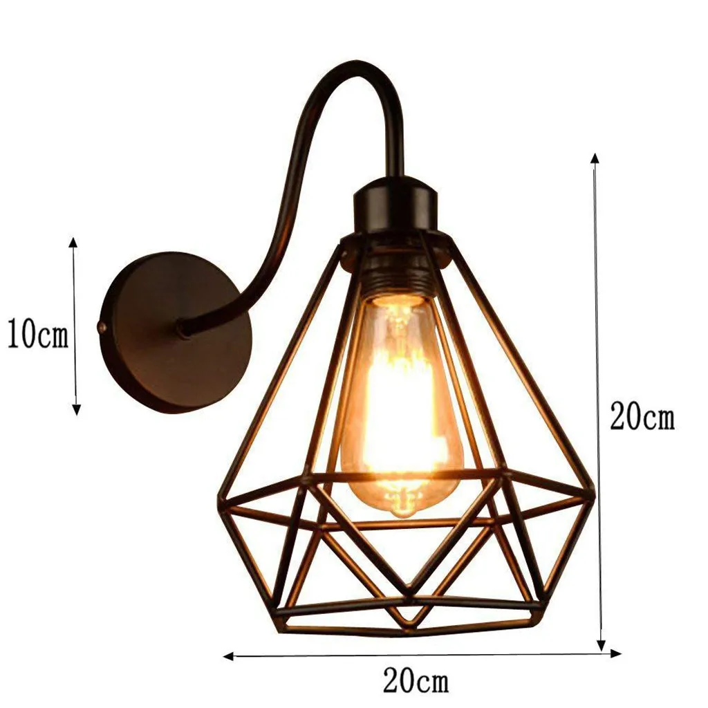 2 x Modern LED Ball Light Hanging Bedroom Lamp American Country Ceiling Light Nordic Wrought Iron Retro LED Light