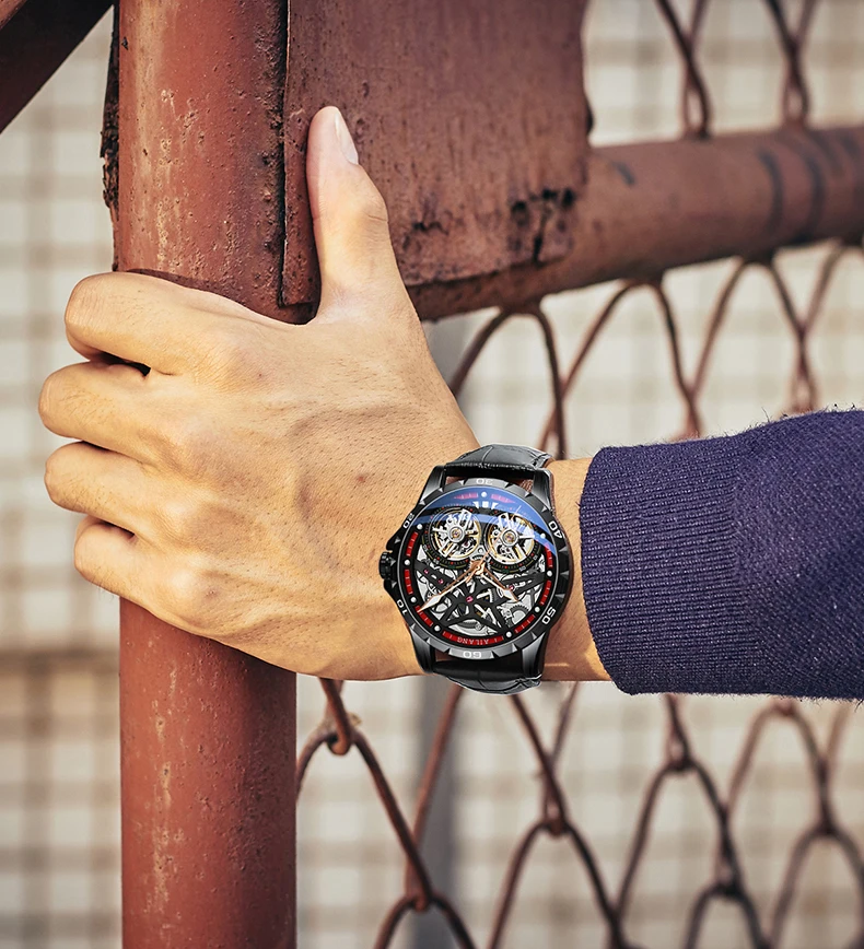 AILANG мужские часы Топ люксовый бренд Модные/Военные автоматические механические водонепроницаемые спортивные часы мужские часы Montre Homme