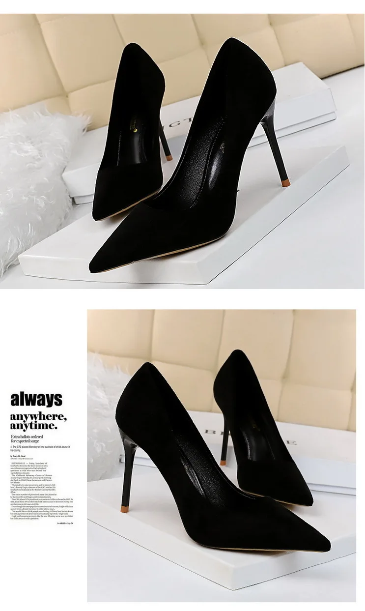alto moda sexy simples fino com camurça
