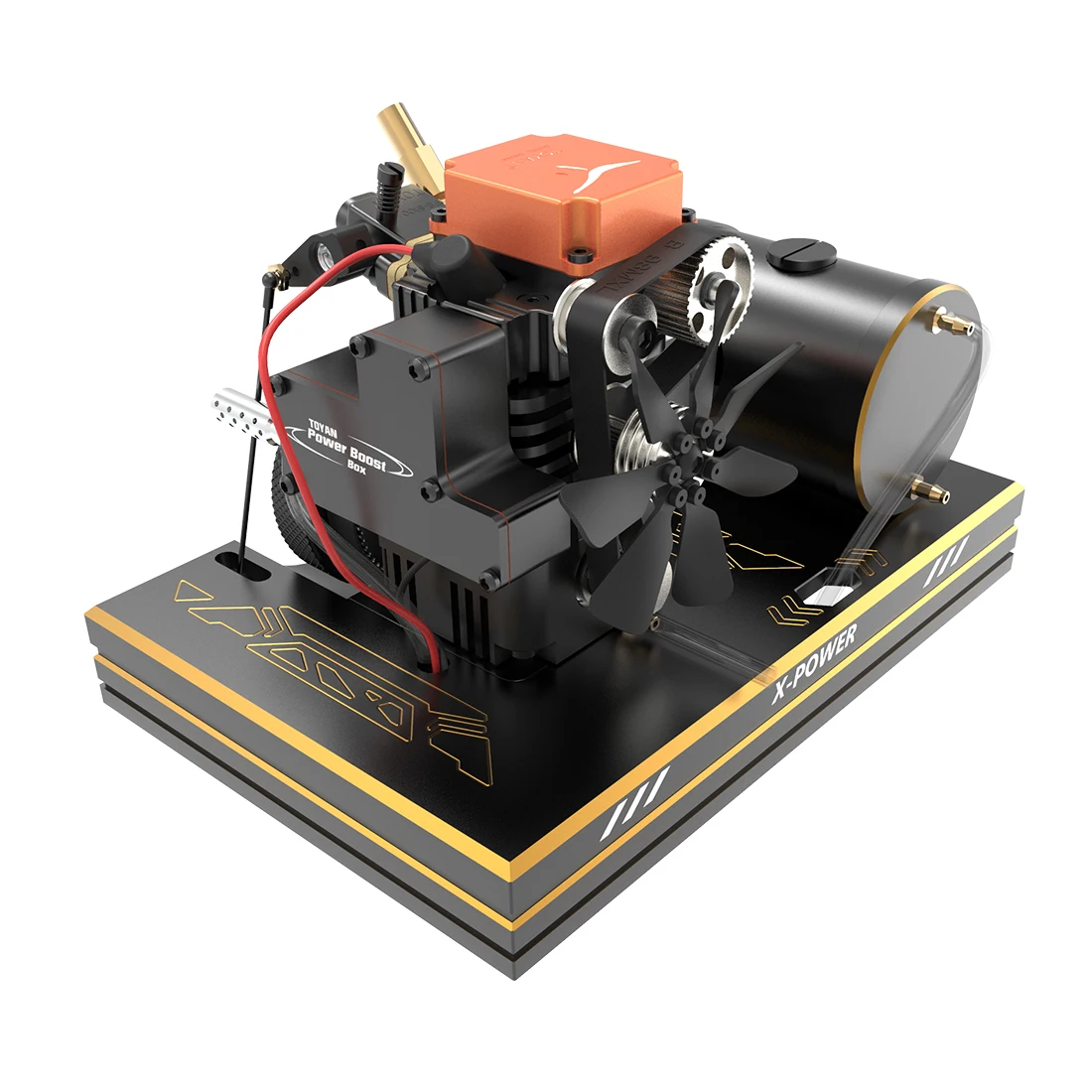 

Toyan FS-S100AS Four-Stroke Methanol Engine Set For RC Car Ship Model (Engine Base 3-In-1 ESC Glow Plug Fuel Tank )