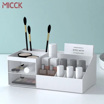 

MICCK Desktop Cosmetic Storage Box Skin Care Beauty Case Plastic Drawer Makeup Organizer Jewelry Cosmetic Finishing Accessories