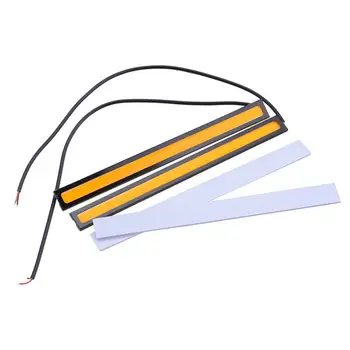 

Yellow DRL Light Strip Running Lights Fog COB SMD Lamp Slim Shockproof