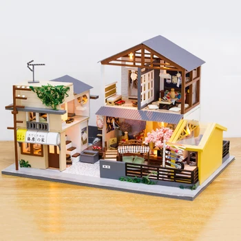 

DIY Doll House with Furniture Children Adult Miniature Wooden DollHouse Construction Model Building Kits Doll house Toy