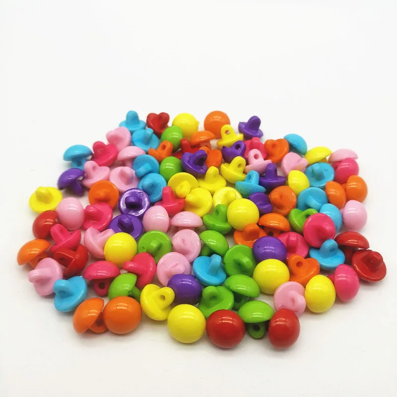 100pcs 10mm Mixed Acrylic Round Shank Clothing Buttons DIY Handmade Sewing Scrapbooking FANCY Dress Button Accessories | Дом и сад