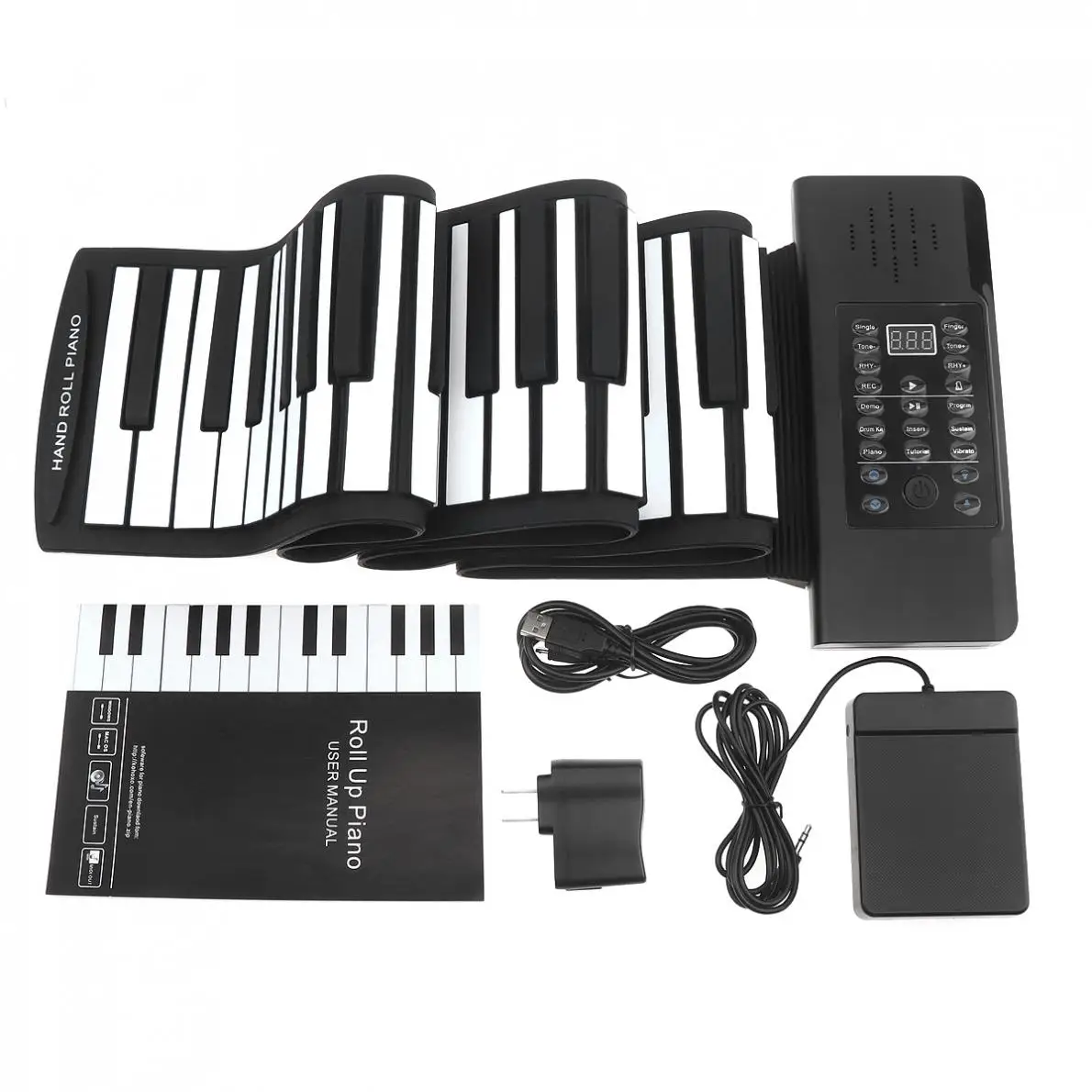 88 клавиш USB MIDI выход рулон пианино перезаряжаемая электронная портативная силиконовая Гибкая клавиатура орган встроенный динамик горячая распродажа