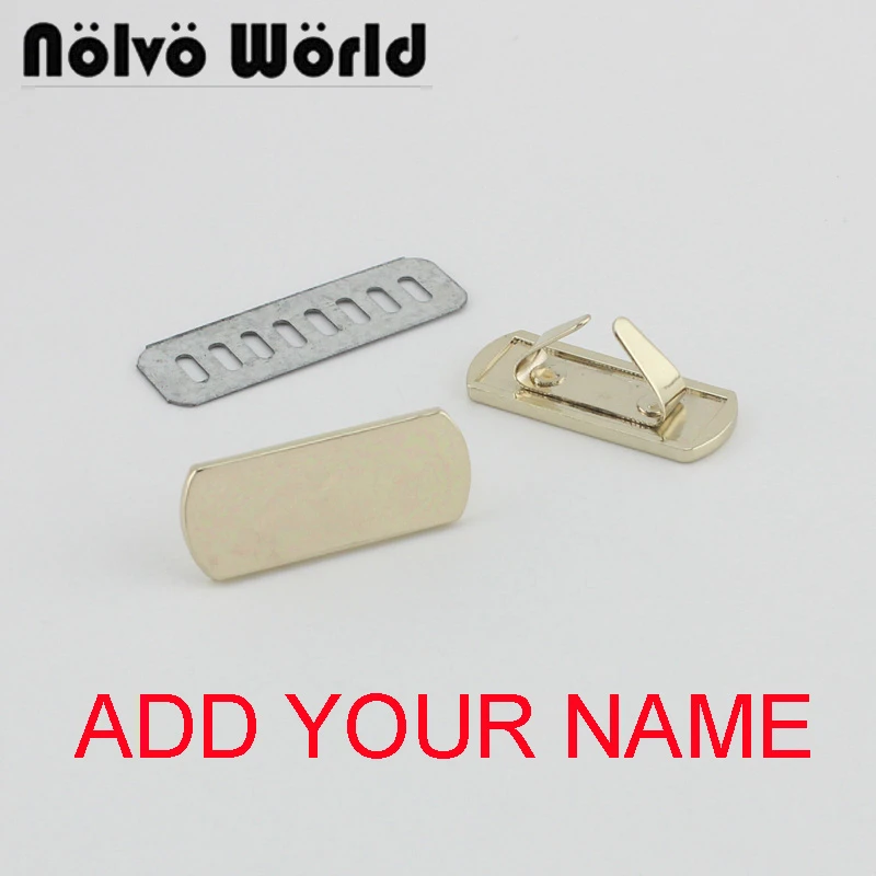 5 20 100 Buah 36 14 Mm Cahaya Emas Tas Tangan Rectangle Metal Dompet Tag Label Tas Dompet Logam Label Menambahkan Logo Anda Tas Parts Accessories Aliexpress