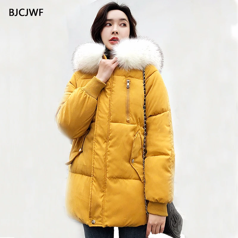 #*Cheap womens jacket and coats with fur collar hooded cotton thicken jackets for women Big size parkas mujer 2019 Outerwear Female coat
