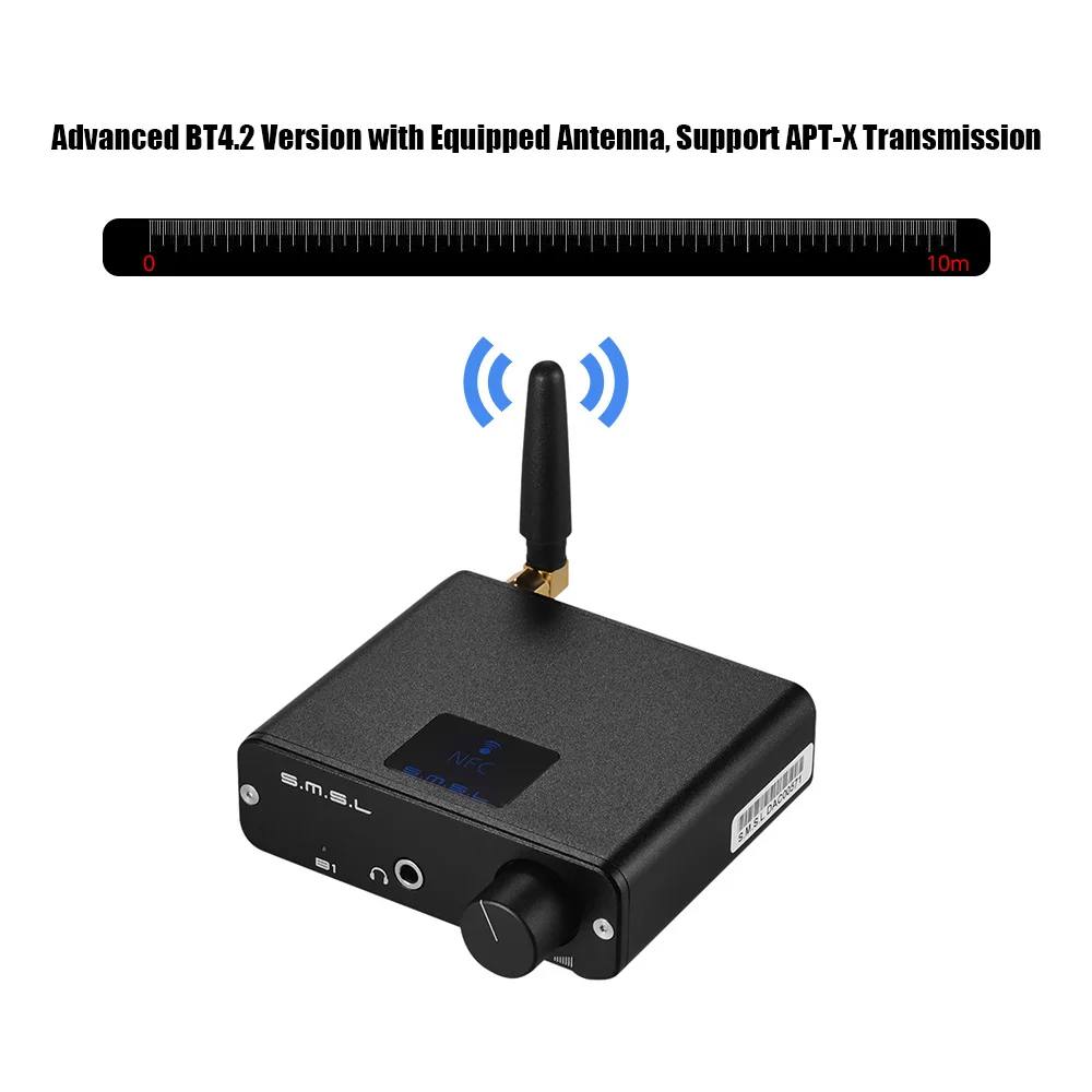 S.M.S.L B1 стерео аудио декодер CSR BT 4,2 приемник цап поддержка APT-X передачи и NFC черный