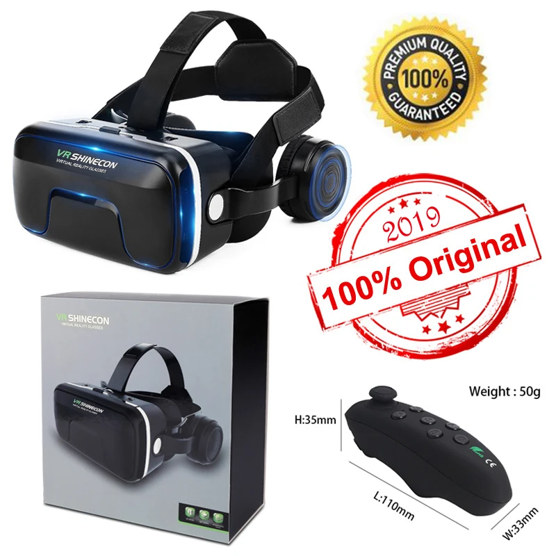Baratos Shinecon actualizado Z4 VR gran experiencia de visualización inmersiva Vr box 3D gafas de realidad Virtual con auriculares estéreo con gampad