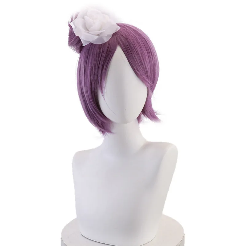 sexy costumes for women Anime BORUTO Konan Cosplay Purple Wig Hairpin Headband Ring Heat Resistant Hair + Free Wig Cap Halloween Party Role Play Props anime maid outfit Cosplay Costumes