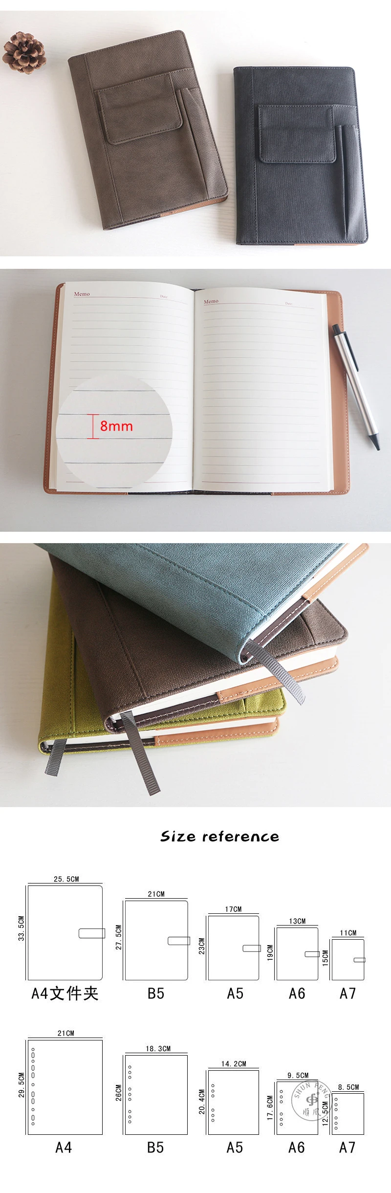 1 PCS A5 Multifunctional Business Notebook Creative Stationery Notebook 6 Colors 1-1