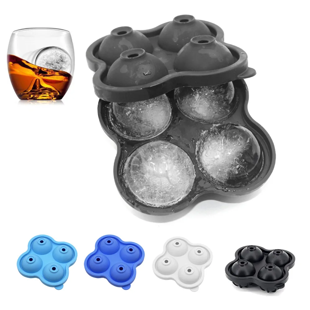 New Whiskey Ice Cube Maker Ball Mold Mould Brick Round Bar Accessiories High Quality Black Color Kitchen Tools | Дом и сад