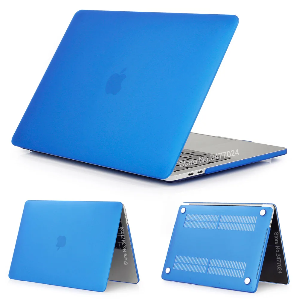 Dark blue-Matte Матовый или прозрачный чехол для ноутбука Macbook Pro retina Air 11 12 13 15, для mac Air 13 A1466 A1932, чехол pro 13,3 15 - Цвет: Dark blue-Matte
