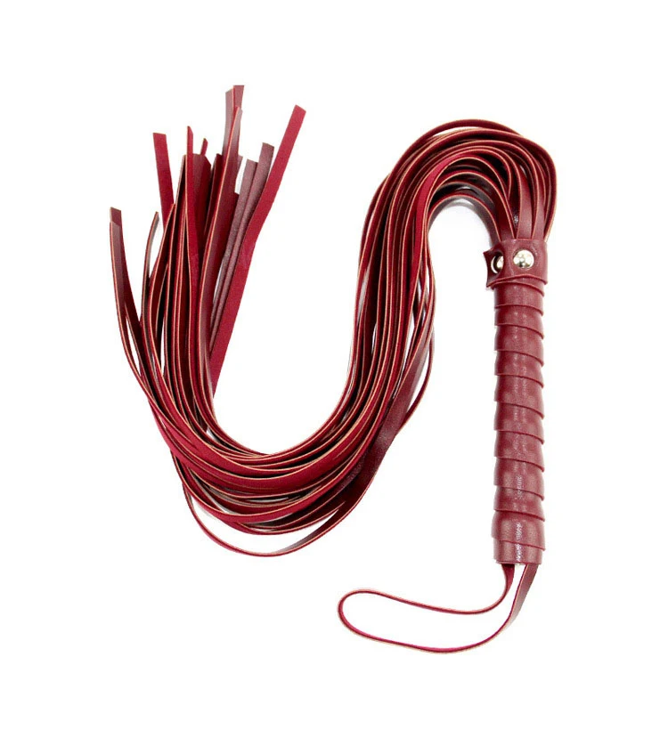 Flogger Whip Leather Fetish Spanking BDSM Slave Bondage Lesbian Adult