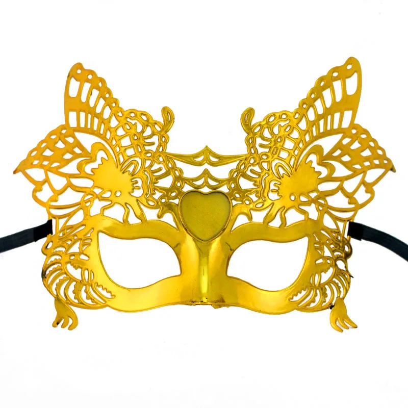 

JSH Holiday for Halloween Makeup Dance Mask Hip Hop Coloured Drawing Princess Crown Mask Electroplated Dragon & Phoenix Mask
