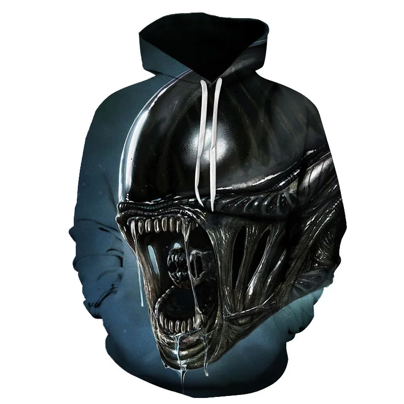 Уникальная Женская толстовка с капюшоном Alien Vs Predator, толстовки с капюшоном Alien, Мужская одежда, Harajuku, мужские/женские пуловеры в стиле хип-хоп