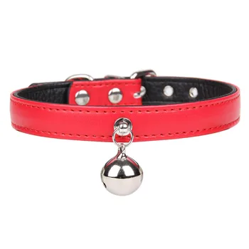 

Soft PU Leather Cat Collar with Bells Solid Puppy Collars for Small Medium Dog Cat Accessories Chihuahua Pet Products