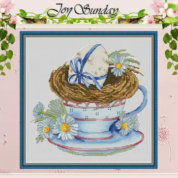 

Coffee and Easter Egg patterns counted 11CT 14CT 18CT Cross Stitch Sets DIY wholesale Cross-stitch Kits Embroidery Needlework