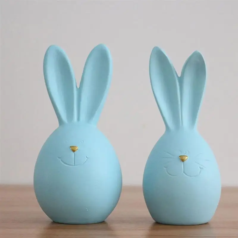 Голова кролика из смолы фигурные украшения очаровательные изогнутые уши ремесло