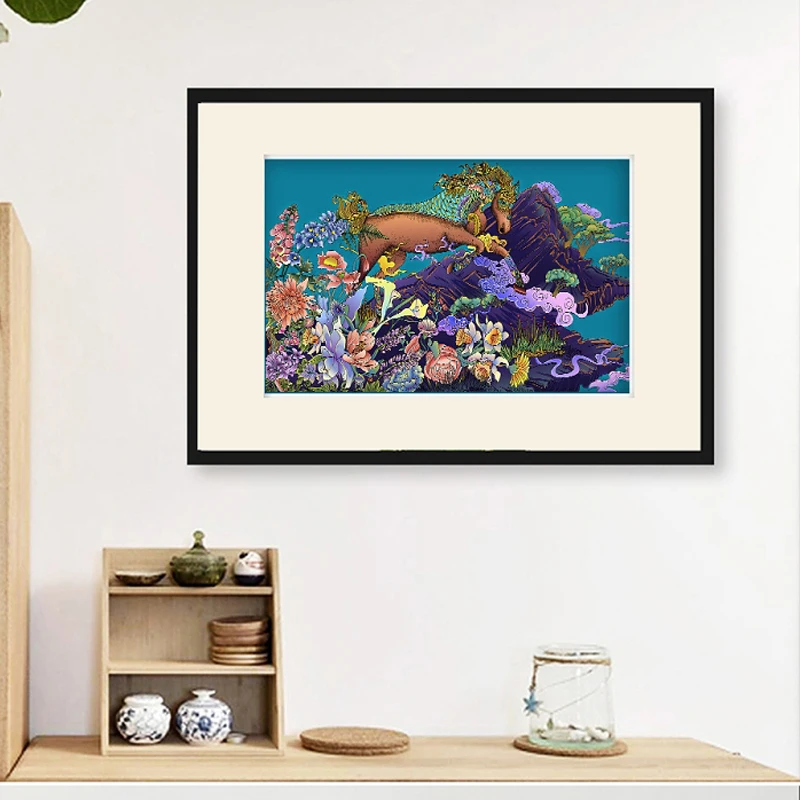 

Abstract Animals Colorful Horse Wall Art Canvas Painting Flowers Nordic Poster Art Prints Wall Pictures for Living Room 5-62