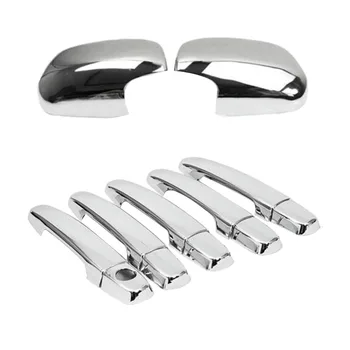 

Car Chrome Side Mirror Cover + Door Handle Cover Trim for Toyota RAV4