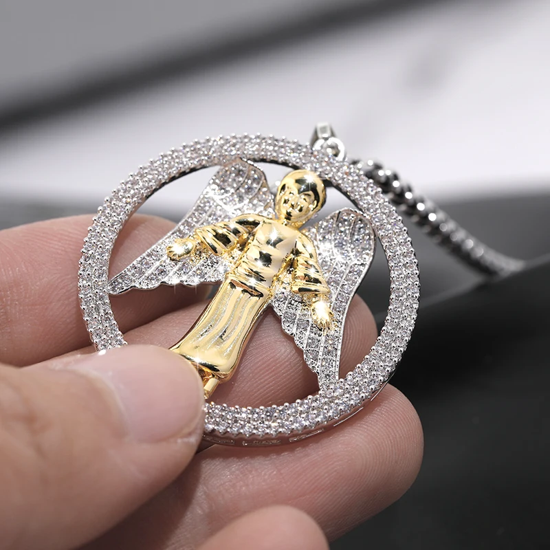 Подвеска в виде креста из циркона Ankh, золото, серебро, микро CZ, Египетский ключ жизни, кулон, ожерелье для мужчин и женщин, ювелирные изделия в стиле хип-хоп
