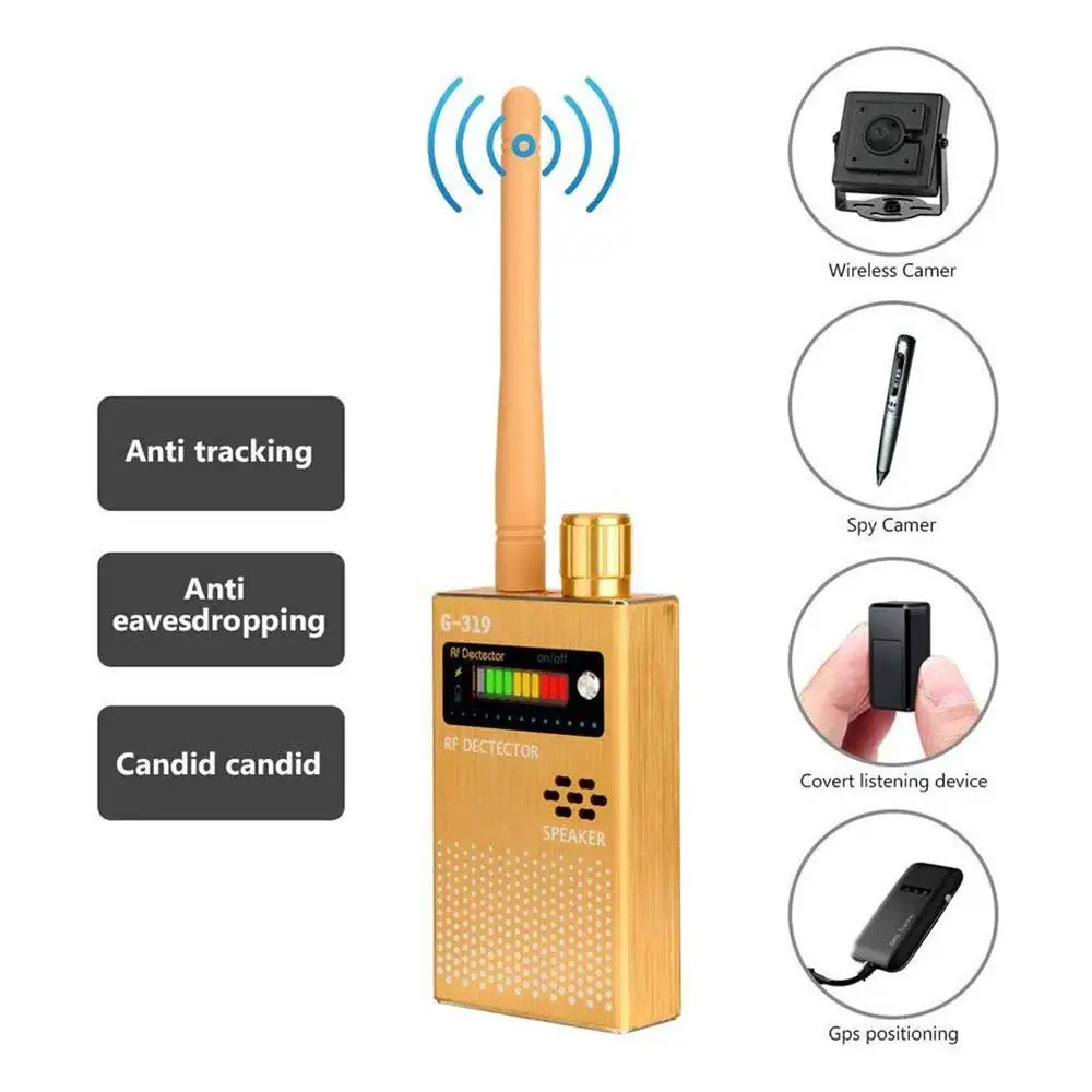 Anti-spy Wireless RF Signal Detector GPS Camera Signal Finder Bug Devic for Detecting Hidden- Camera GSM Tracker
