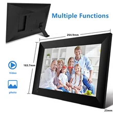P100 WiFi Digital Picture Frame 10.1inch 16GB Smart Electronics Photos Frame APP Control Touch Screen 800x1280 IPS LCD Panel
