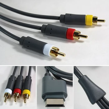 

Home Office Component Controller Audio Cable Wire Lightweight Adaptor Convenient Video Durable AV HD TV Compatible For Xbox 360