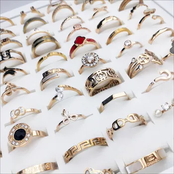 

36 Pcs/lot top quality fashion men stainless steel ring lot wholesale women stainless steel ring jewelry wholesale