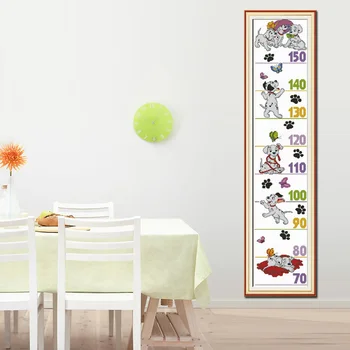 

14/16/18/22/25ct SG018 Height Chart Table With Length Scale Baby Counted Cross Stitch Kit Cross-stitching Package Cross Stich