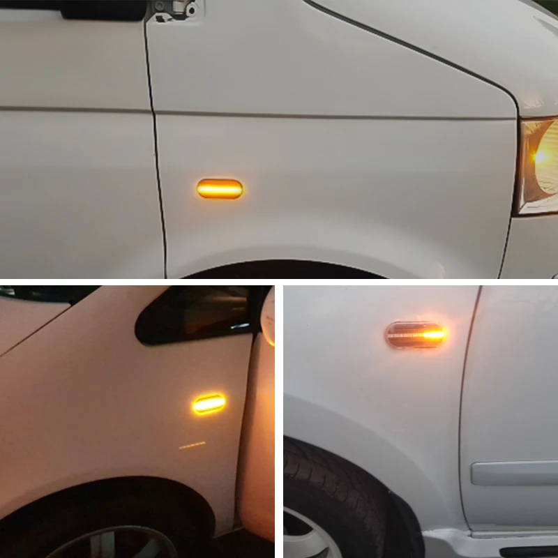 2 шт./пара светодиодный Динамический указатель Поворота Боковой габаритный фонарь для Volkswagen VW Bora Golf 3 4 Passat 3BG Polo SEAT Ibiza Skoda Ford
