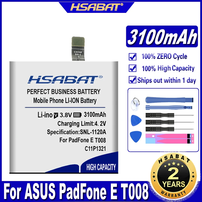 Аккумулятор HSABAT C11P1321 3100 мА · ч для ASUS PadFone E T008 A68M A68E A68S 4 7 дюйма | Мобильные телефоны