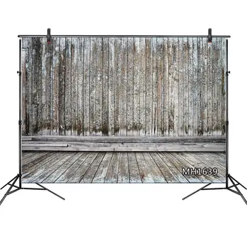 

LB Polyester & Vinyl Rustic Wooden Planks Photography Background Retro Style Photographic Backdrops For Studio Photo Props