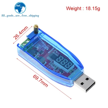 TZT LED DC-DC 5V To 1-24V Adjustable Potentiometer USB Step Up/Down Buck Boost Converter Power Supply Voltage Regulator Module