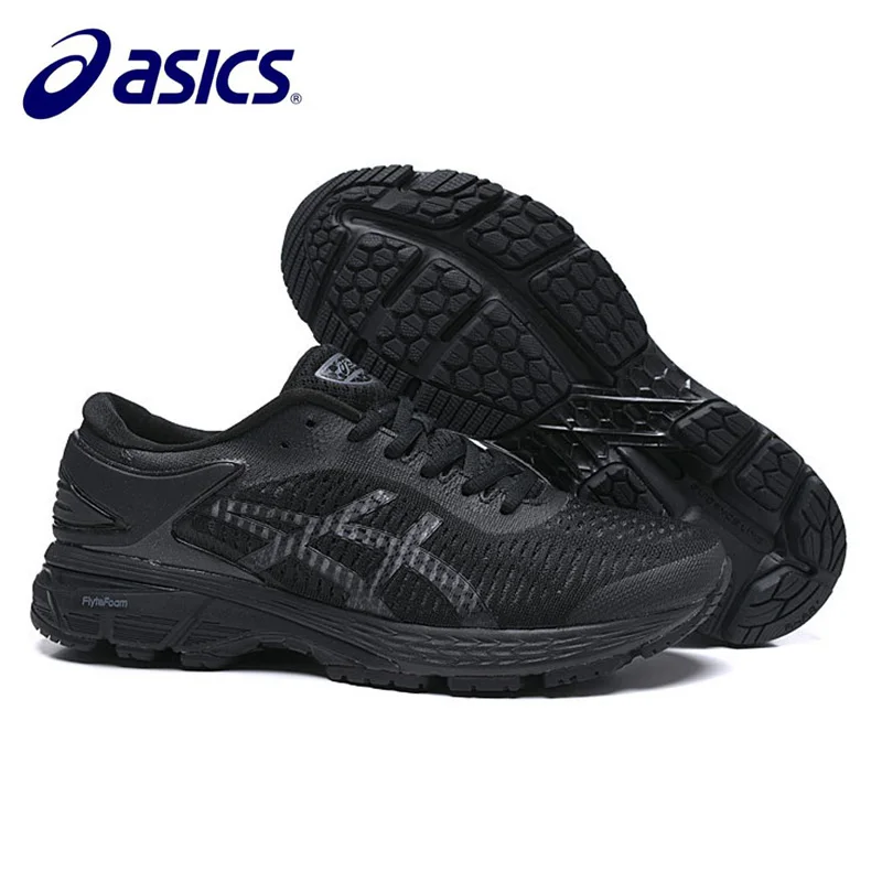 Оригинальные мужские кроссовки ASICS Gel Kayano 25, мужские кроссовки Asics, дышащая Спортивная обувь для бега, гелевые Кроссовки Kayano 25 - Цвет: Black