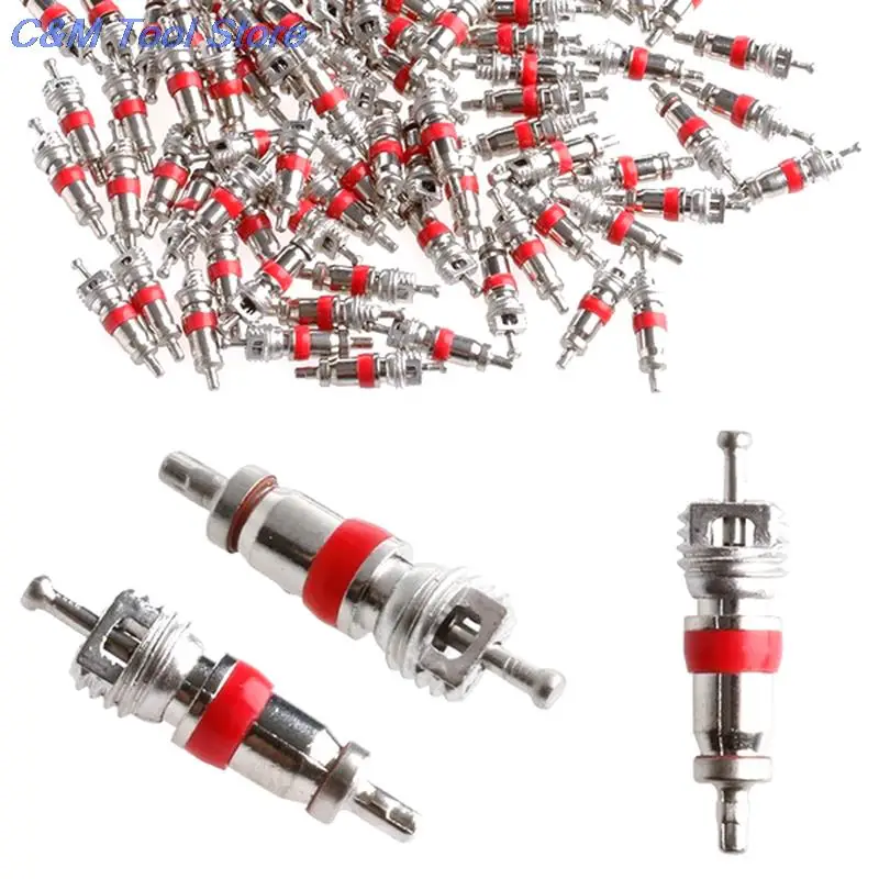 Tire Valve Stems Zinc Alloy 100Pcs Core Part Valve core wrench Car Truck Replacement