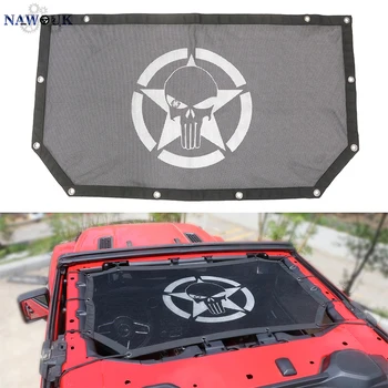 

Skull Head Sun Shade Protect Mesh Bikini Top Sunshade Roof Car Cover UV Protection Net For Jeep Wrangler JL 2 4 Door 2018 2019
