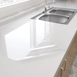 Kitchen Oil-proof Transparent Film Thick Self Adhesive Waterproof Countertop Furniture Marble Wallpaper Bathroom Decor Stickers