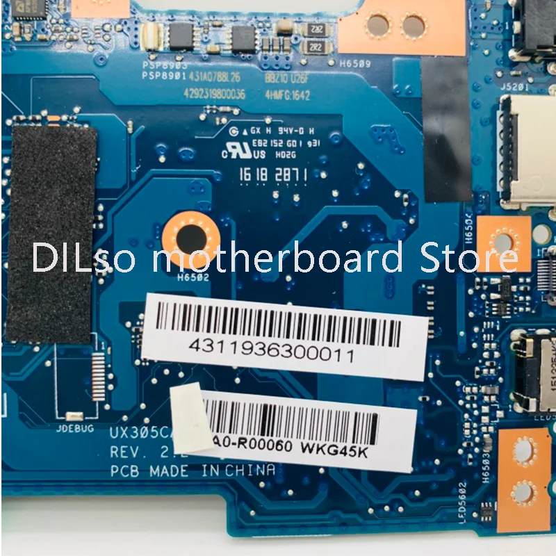 Placa-mãe Portátil com M36y30 Cpu m5 4gb gb de Ram Mainboard Rev 2.0 para Asus Zenbook U305c Ux305 Ux305c 100 Testado Kefu-ux305ca - Imagem 2