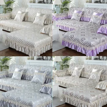 

Luxurious Linen Non-slip sofas cover quilting pieces high quality Four seasons universal fabric sofa cushion cubiertas para sofa