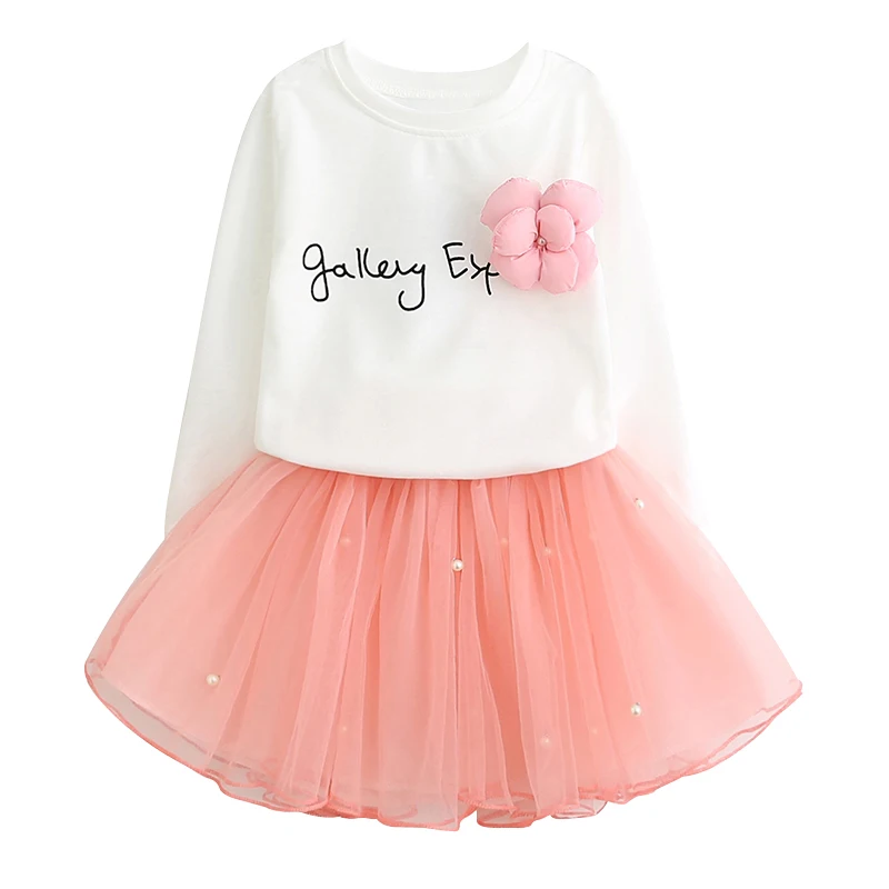 Keelorn/комплект одежды для девочек, Детский костюм коллекция года, новое летнее модное платье с длинными рукавами для девочек платье принцессы Детский комплект одежды для девочек с сумочкой - Цвет: AB178-Pink