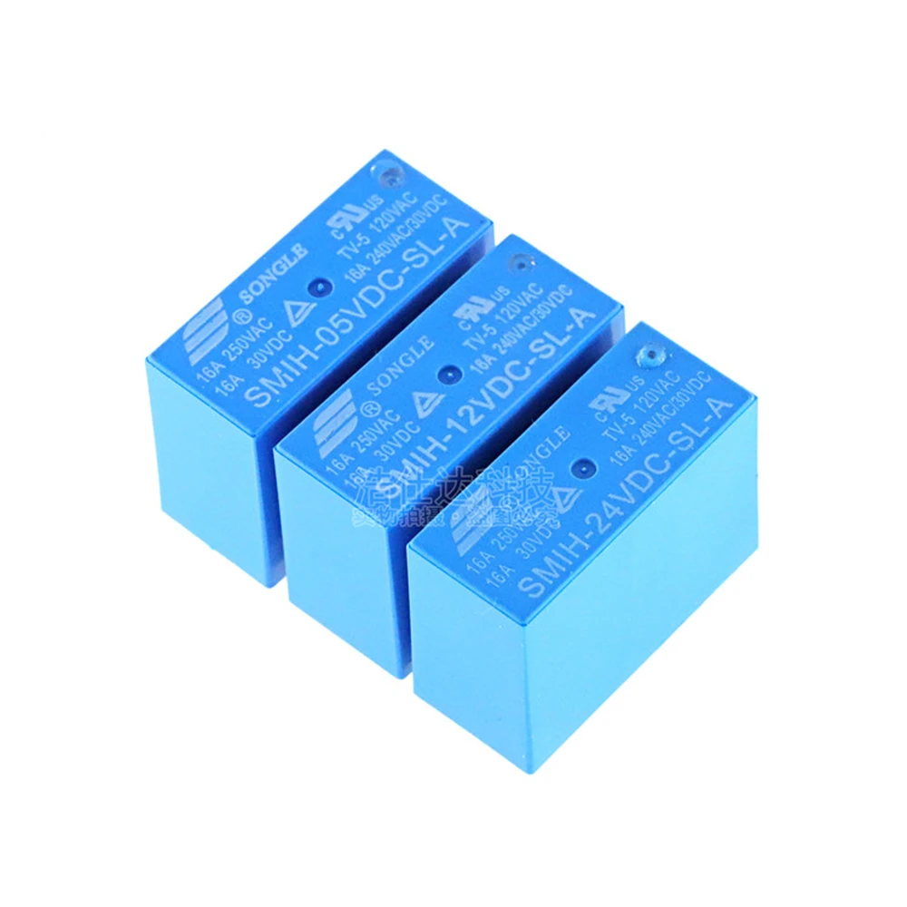 10 шт./лот реле мощности Φ 5V 12V 24V 16A 6PIN A группа нормально открытых|power relay|5v 12v relaypower