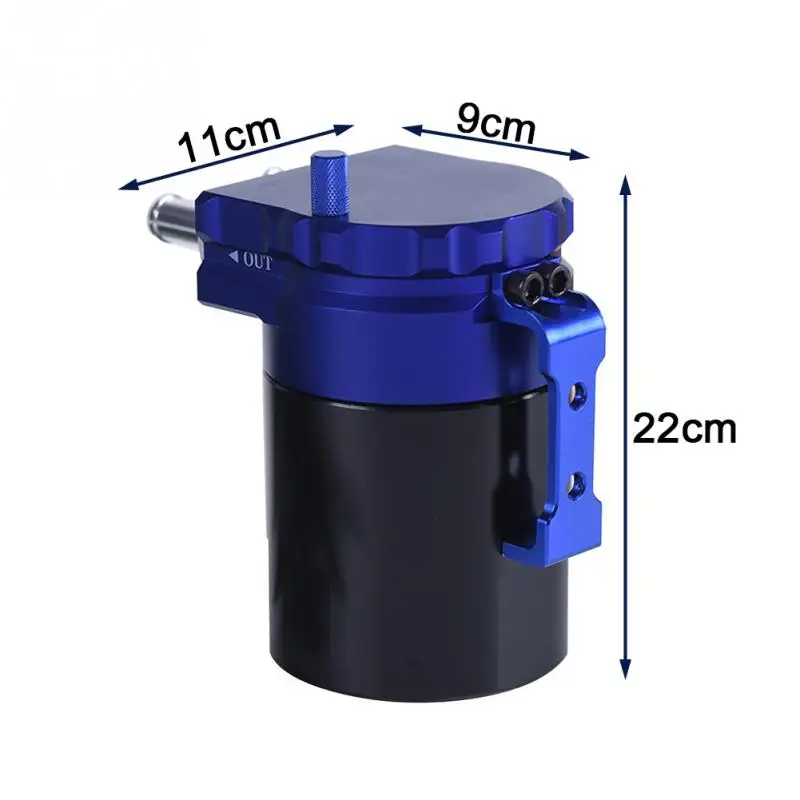 300 мл автомобильный сепаратор для масла и газа, вентилируемый горшок из алюминиевого сплава, универсальный фитинг для восстановления масла на экспорт