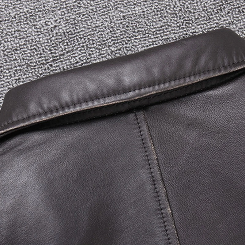 Европейская тонкая настоящая ковбойская кожаная куртка, пальто большого размера 4XL, большие и высокие мужские Куртки из натуральной кожи, мотоциклетная одежда A924