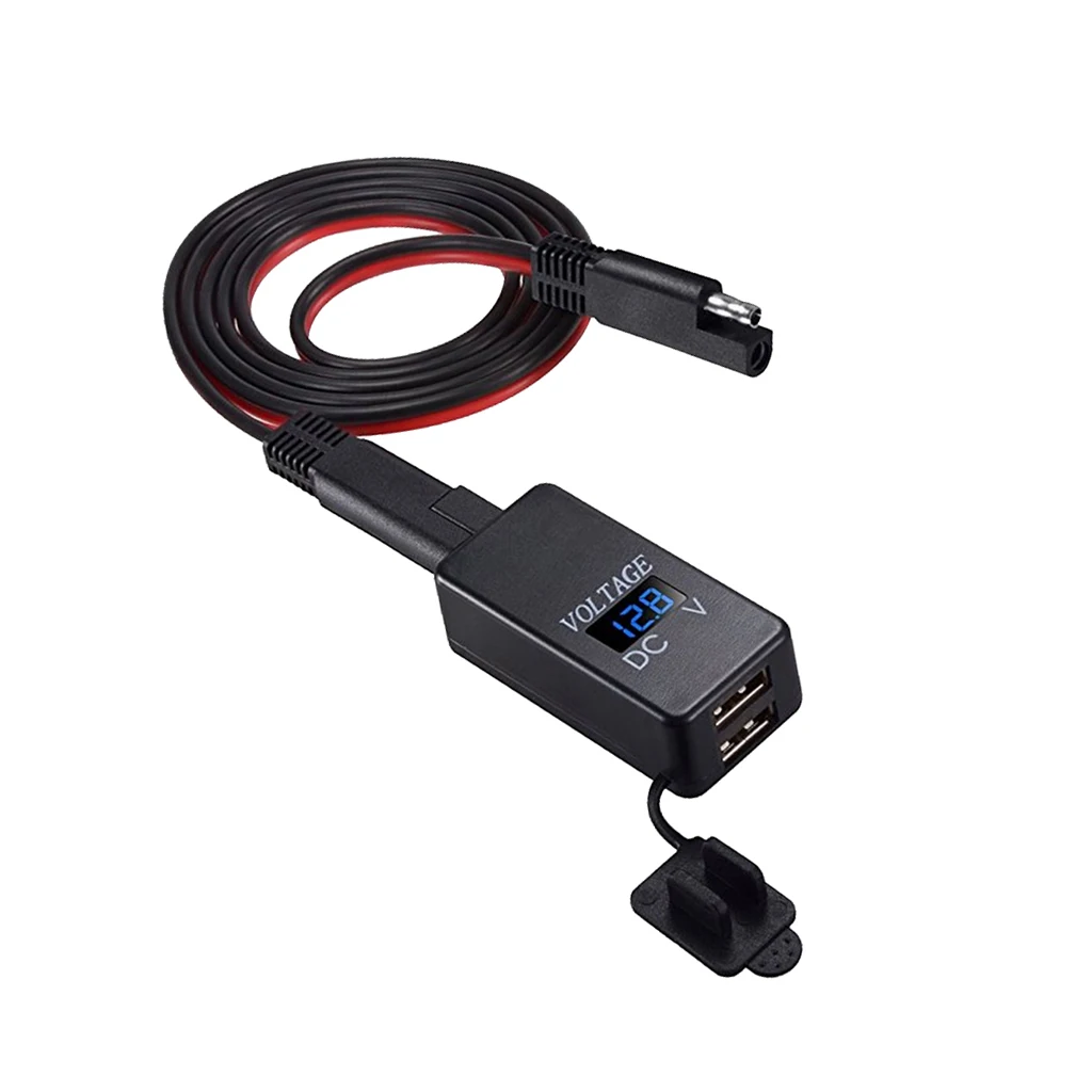 SAE Adapter USB Digital Voltmeter Voltage Measurement Quick Disconnect Plug Over-charge Protection